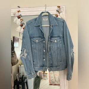 Agolde Light Wash Cropped Denim Jacked